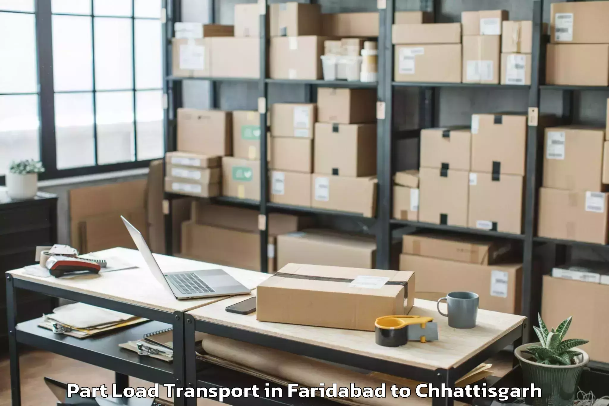 Book Faridabad to Kumhari Part Load Transport Online